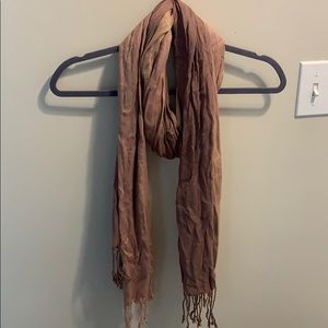 Pink and gold scarf